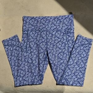 ZYIA Navy and White Patterned Leggings